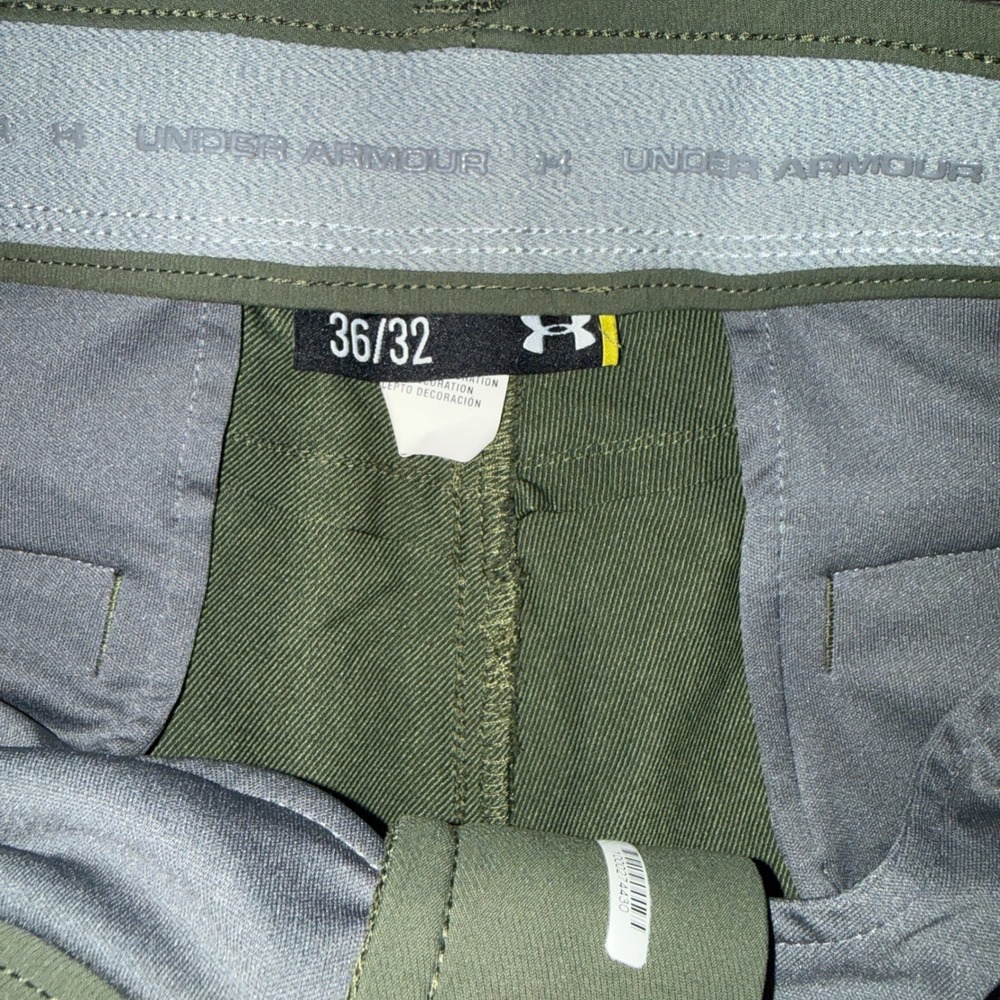 Under Armour Golf Pants Men's 36x32 Green Stretch Performance Straight Chino - Picture 4 of 6